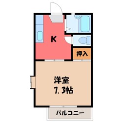 峰駅 徒歩11分 1階の物件間取画像